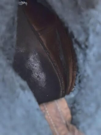 Paar Stiefel für Unteroffiziere aus der Zeit des 2. Weltkrieg. Ungereinigtes Paar, Sohlenlänge 30,5cm