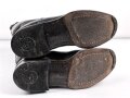 Paar Stiefel für Unteroffiziere aus der Zeit des 2. Weltkrieg. Ungereinigtes Paar, Sohlenlänge 30,5cm