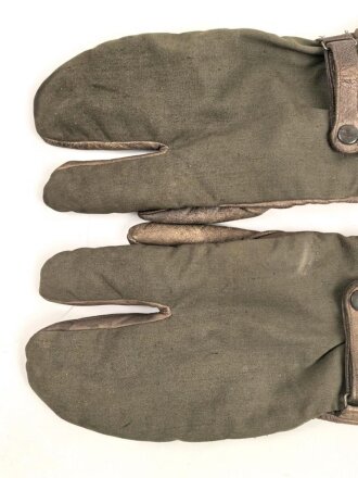Paar Handschuhe für Kradmelder der Wehrmacht. Getragenes Paar
