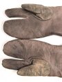 Paar Handschuhe für Kradmelder der Wehrmacht. Getragenes Paar