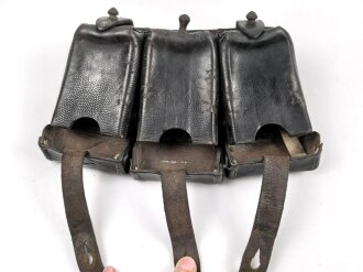 Patronentasche zum K98 Wehrmacht ( für 6 Ladestreifen) Getragenes Stück, datiert 1941