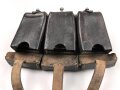 Patronentasche zum K98 Wehrmacht ( für 6 Ladestreifen) Getragenes Stück, datiert 1939
