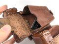 Lederne Patronentasche in gutem Zustand, vermutlich Polen nach 1945