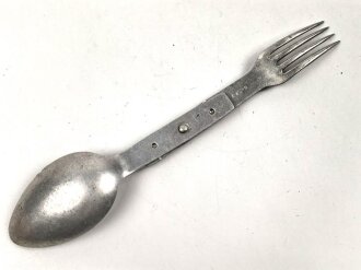 Gabel / Löffel Kombi Wehrmacht. Aluminium, datiert 1940