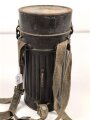 Reichswehr / frühe Wehrmacht, Bereitschaftsbüchse für die Gasmaske. Originallack, datiert 1934.