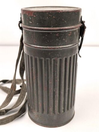Reichswehr / frühe Wehrmacht, Bereitschaftsbüchse für die Gasmaske. Originallack