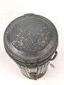 Luftwaffe, Gasmaskendose Modell 1938. Originallack, datiert 1941