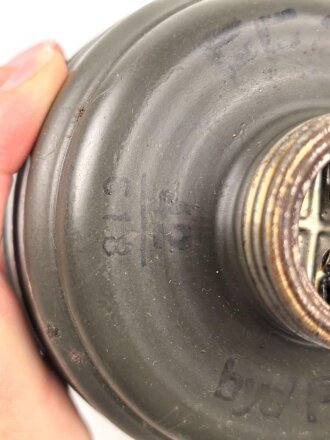 Gasmaskenfilter "Filtereinsatz 37R" Wehrmacht . Gebraucht, datiert 1942