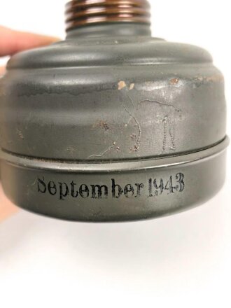 Gasmaskenfilter "Filtereinsatz 41" Wehrmacht . Gebraucht, datiert 1943