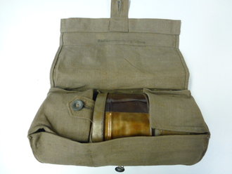 Segeltuchtasche mit Gasmaske und Filtern Deutsch 1.Weltkrieg