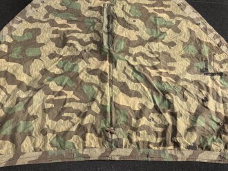 Zeltbahn 31 Wehrmacht. Farbfrisches Stück mit etlichen Reparaturstellen