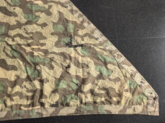 Zeltbahn 31 Wehrmacht. Farbfrisches Stück mit etlichen Reparaturstellen