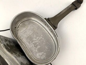 Kochgeschirr Wehrmacht, Hersteller FWBN44, nur auf Oberteil gestempelt. Originallack