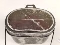 Kochgeschirr Wehrmacht, Hersteller FWBN44, nur auf Oberteil gestempelt. Originallack