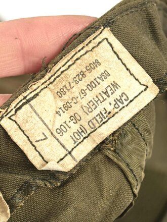 U.S. Army , Hot weather cap, 1st pattern. You will receive the exact 10 pieces pictured. All Vietnam war era, uncleaned