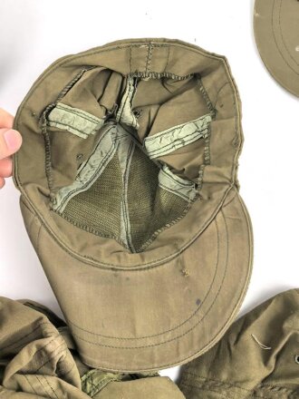 U.S. Army , Hot weather cap, 1st pattern. You will receive the exact 10 pieces pictured. All Vietnam war era, uncleaned