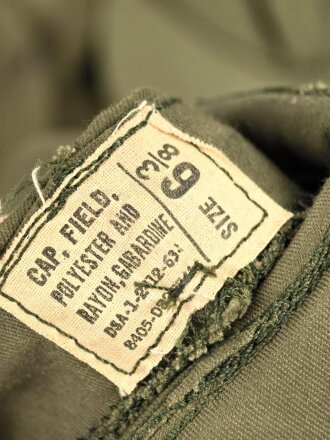 U.S. Army , Hot weather cap, 1st pattern. You will receive the exact 10 pieces pictured. All Vietnam war era, uncleaned