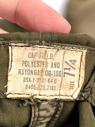 U.S. Army , Hot weather cap, 1st pattern. You will receive the exact 10 pieces pictured. All Vietnam war era, uncleaned