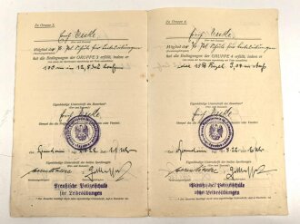 Wehrpaß eines aktiven Teilnehmers an beiden Weltkriegen, im laufe der Dienstjahre vom gefreiten bis zum Oberst befördert.