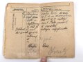 Wehrpaß eines aktiven Teilnehmers an beiden Weltkriegen, im laufe der Dienstjahre vom gefreiten bis zum Oberst befördert.