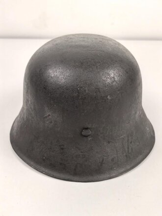 Heer, Stahlhelm Modell 1942. In allen Teilen original und zusammengehörig, EF68