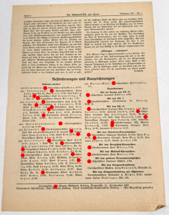 Faltblatt "Die Westmark-SA zur Front!, A4, 4 Seiten, datiert Januar/Februar 1941