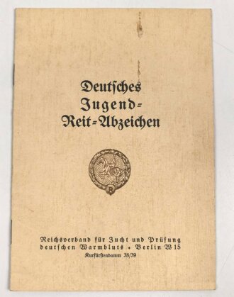 Deutsches Jugend Reitabzeichen, Urkundenheft samt...