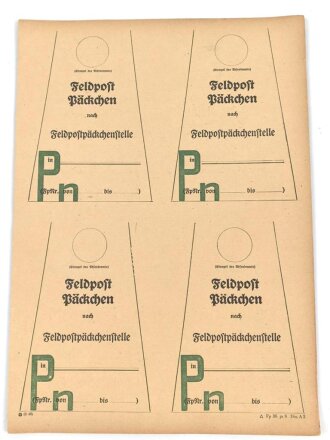 "Feldpost Päckchen nach...