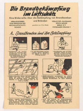 Die Brandbekämpfung im Luftschutz, DIN A5 mit 4 Seiten