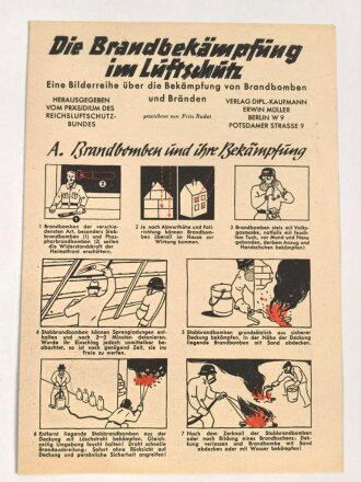 Die Brandbekämpfung im Luftschutz, DIN A5 mit 4 Seiten