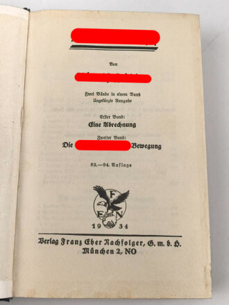 Adolf Hitler " Mein Kampf" blaue Ganzleinenausgabe in gutem Zustand