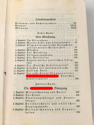 Adolf Hitler " Mein Kampf" Hochzeitsausgabe für ein Ehepaar aus Stuttgart, datiert 1940 mit Goldschnitt