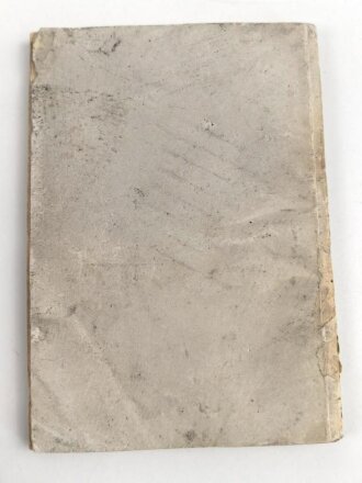 "Beschreibung, Handhabung und Bedienung des M.G. 34 als leichtes M.G., schweres M.G. und in der Fliegerabwehr Teil 1 und 2" datiert 1939, 96 Seiten, DIN A6, Wasserschaden