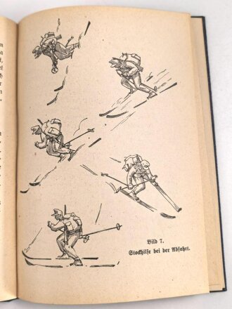 H. Dv. 374/2. "Ausbildungsvorschrift für die Gebirgstruppen" Heft 2 Der militärische Schilauf" datiert 1938, 85 Seiten, DIN A6