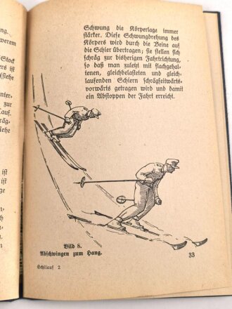 H. Dv. 374/2. "Ausbildungsvorschrift für die Gebirgstruppen" Heft 2 Der militärische Schilauf" datiert 1938, 85 Seiten, DIN A6