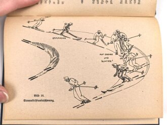 H. Dv. 374/2. "Ausbildungsvorschrift für die Gebirgstruppen" Heft 2 Der militärische Schilauf" datiert 1938, 85 Seiten, DIN A6