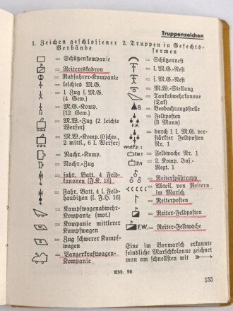 "Soldatenlexikon - Ein Merkbuch für den Infanteriedienst" eines Oberleutnant aus Innsbruck mit desen Unterschrift, 184 Seiten, DIN A6, gebraucht