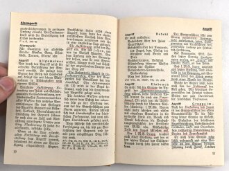"Soldatenlexikon - Ein Merkbuch für den Infanteriedienst" eines Oberleutnant aus Innsbruck mit desen Unterschrift, 184 Seiten, DIN A6, gebraucht