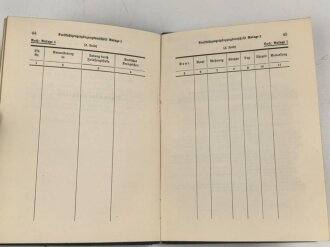"Kraftfahrzeugergänzungs-Vorschrift" eines Oberleutnant und eines Majors aus Innsbruck mit desen Unterschrift, datiert 1938, 76 Seiten, DIN A6, gebraucht
