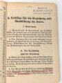 H. Dv. 470/1. "Ausbildungsvorschrift für die Panzertruppe" Heft 1, datiert 1937, 63 Seiten, DIN A6