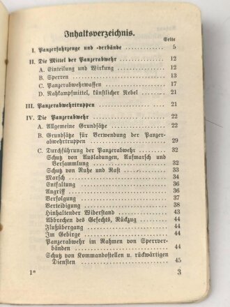 D. 87 "Richtlinine für die Panzerabwehr aller Waffen" datiert 1936, 57 Seiten, DIN A6