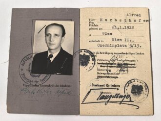 Österreich 1945, Lenkerausweis für...