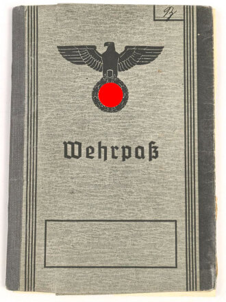 Wehrpaß ausgestellt 29.11.1939 in Hildesheim. Ohne weitere Einträge, dazu ein Schreiben " Nachlaßgut Ihres im Kampf gefallenen Ehemannes" von 1943