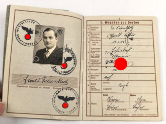 Wehrpaß Heer, eingestellt am 15.21940 bei " Sanitäts Ersatz Abteilung 9 Kassel"