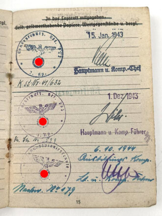 Soldbuch Heer, ausgestellt 27.1.1941 bei Bau Ersatz Btl. 12 Worms.