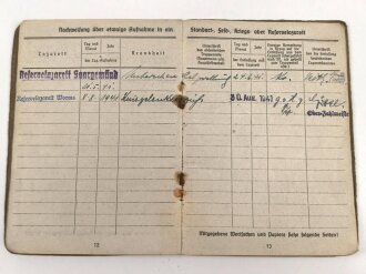 Soldbuch Heer, ausgestellt 27.1.1941 bei Bau Ersatz Btl. 12 Worms.