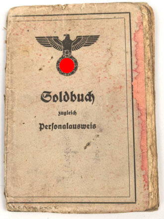 Soldbuch Heer, ausgestellt 24.2.1943 bei Eisenbahn Panzerzug