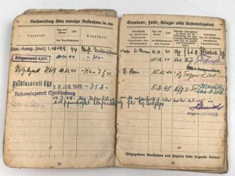 Soldbuch Heer, ausgestellt 24.2.1943 bei Eisenbahn Panzerzug