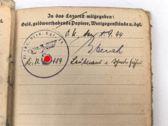 Soldbuch Heer, ausgestellt 24.2.1943 bei Eisenbahn Panzerzug