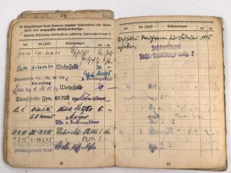 Soldbuch Heer, ausgestellt 24.2.1943 bei Eisenbahn Panzerzug